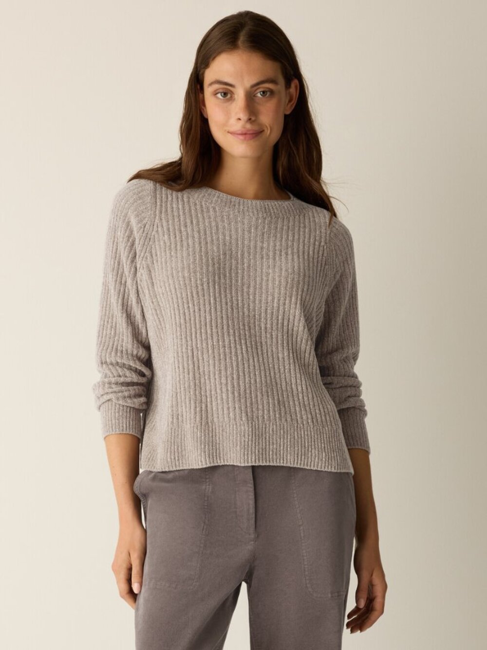 Eileen Fisher $288 Women's Gray Square Armhole Sweater Dove Sz 1X NW!